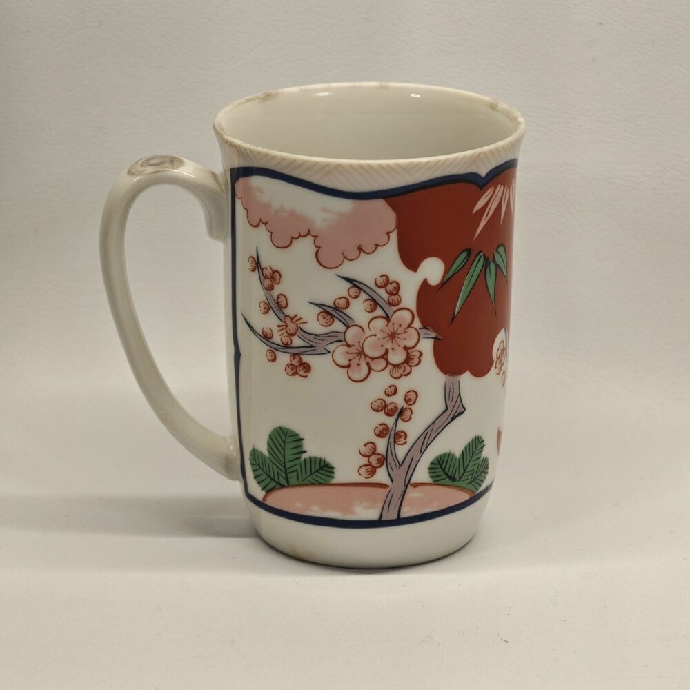Georges Briard Heirloom Fine China Imari Coffee Mug Chinoiserie Floral Vintage